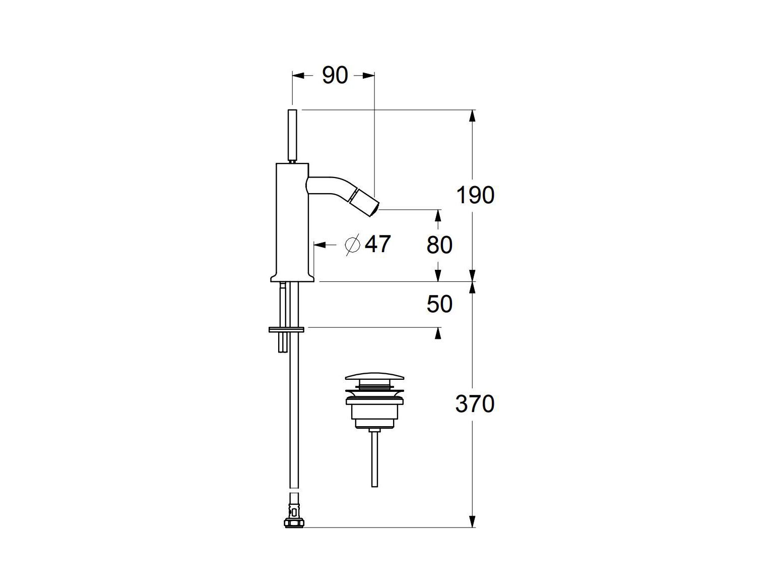 Смеситель для биде с поворотным горлышком GUGLIELMI RUBINETTERIE Sprint ARCH-00070231 - Вид №2