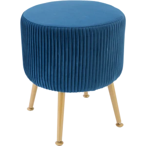 Табурет круглый мягкий Atmosphera 166595C ø35 h42 см, цвет синий 89071315 STLM-2185523