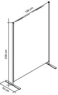 Caimi Brevetti Отдельностоящая звукопоглощающая офисная перегородка из ткани Snowsound fiber products sun-id-1406831 - Вид №2