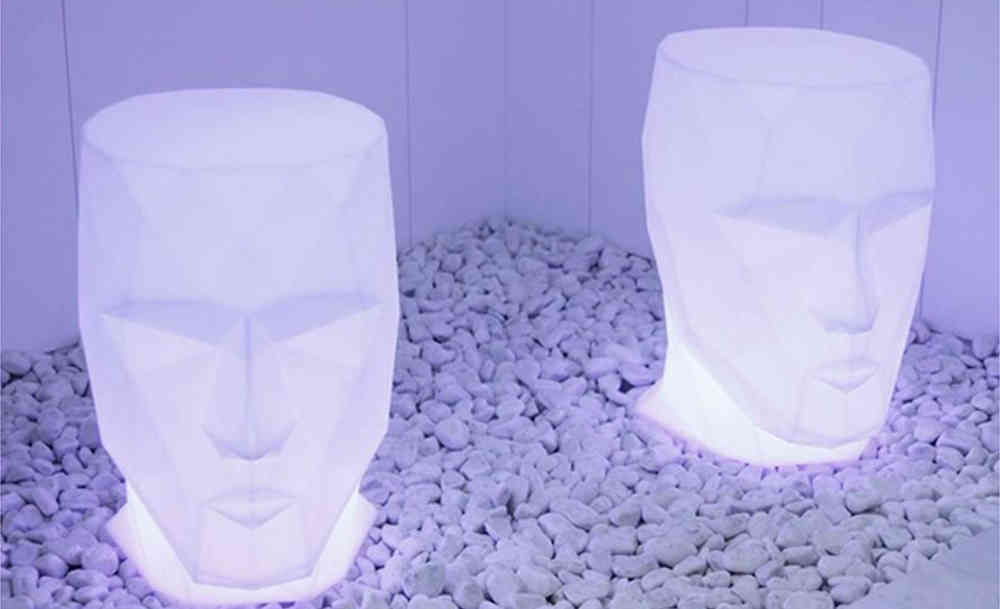 070504 Кашпо матовое светящееся LED RGBW DMX Battery 42см Vondom Adan