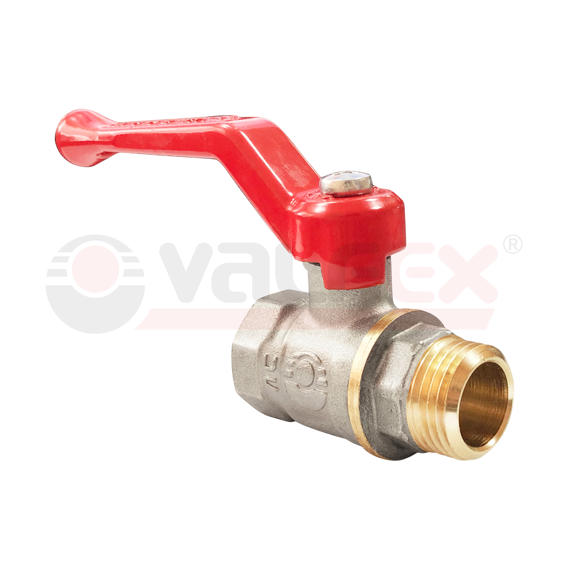 VF.215.NLR1.034 Valfex Кран шаровой OPTIMA (с никелевым покрытием), ручка-рычаг (внутр.-наруж.)  3/4" 