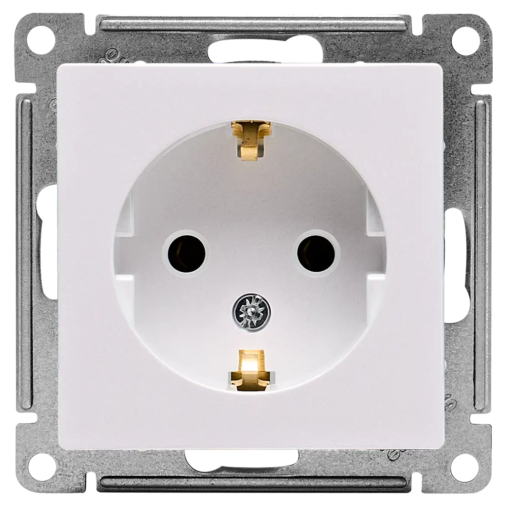 Розетка встраиваемая Systeme Electric AtlasDesign с заземлением цвет жемчужный STLM-2017069