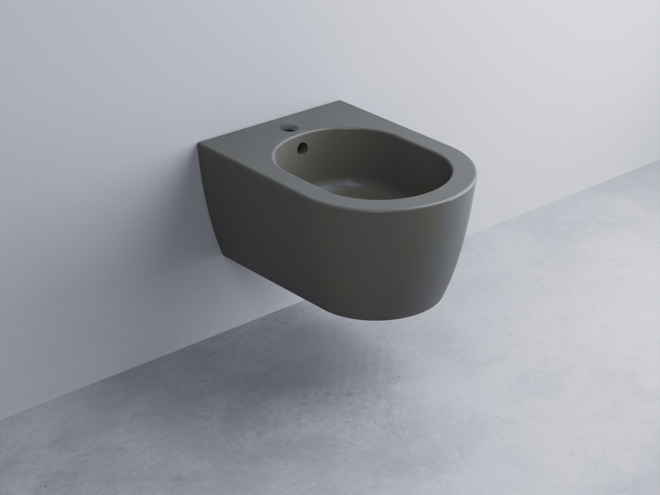 SMBSR-CM Биде подвесное с одним отверстием под смеситель, в комплекте с крепежами Mini 48 cielo Smile Ceramica Cielo