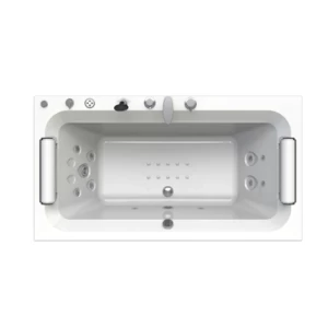 Гидромассаж "Спортивный Chrome" на ванну Хельга 185х100 (двигатель 1500 Вт, система "Turbo-pool", миниджет Релакс - 4 шт., джет Релакс - 8 шт., джет Линц, Магнус - 1 шт.)