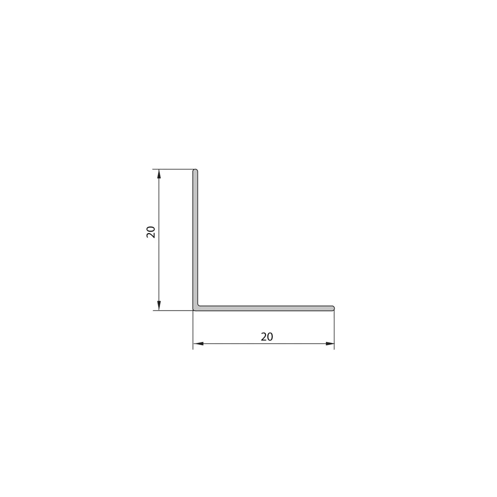 Угол ПВХ 20x20x2700 мм белый Santreyd STLM-2046988 - Вид №1