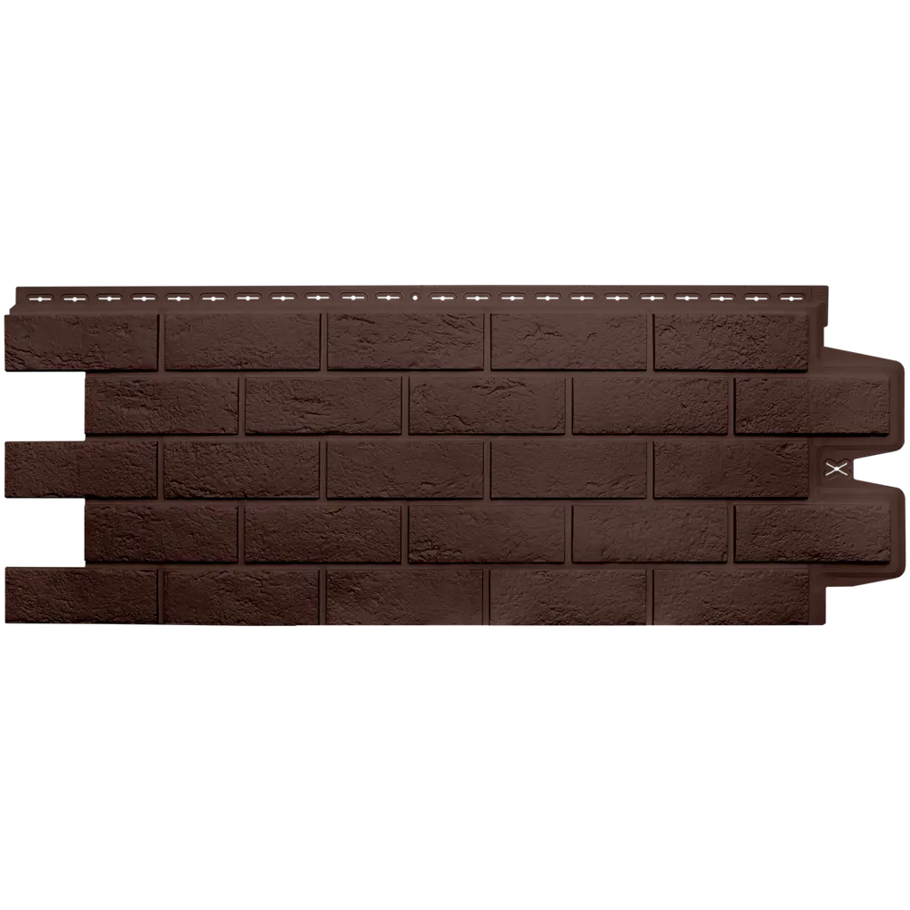 Фасадная панель Grand Line Classic Состаренный кирпич 1109x418 мм шоколадный STLM-2201043
