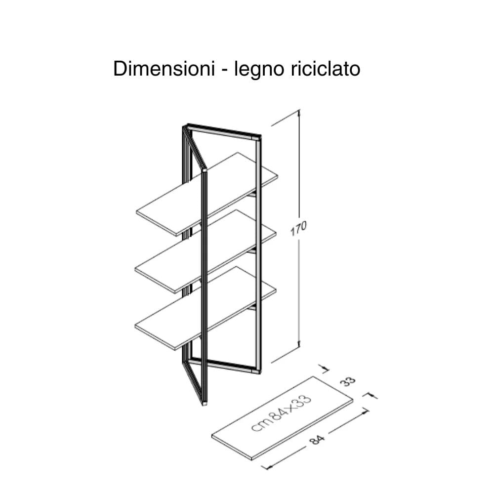 Самонесущая настенная Книжная полка из алюминия и дерева STUDIO T Ecodesign ARCH-00090930 - Вид №19