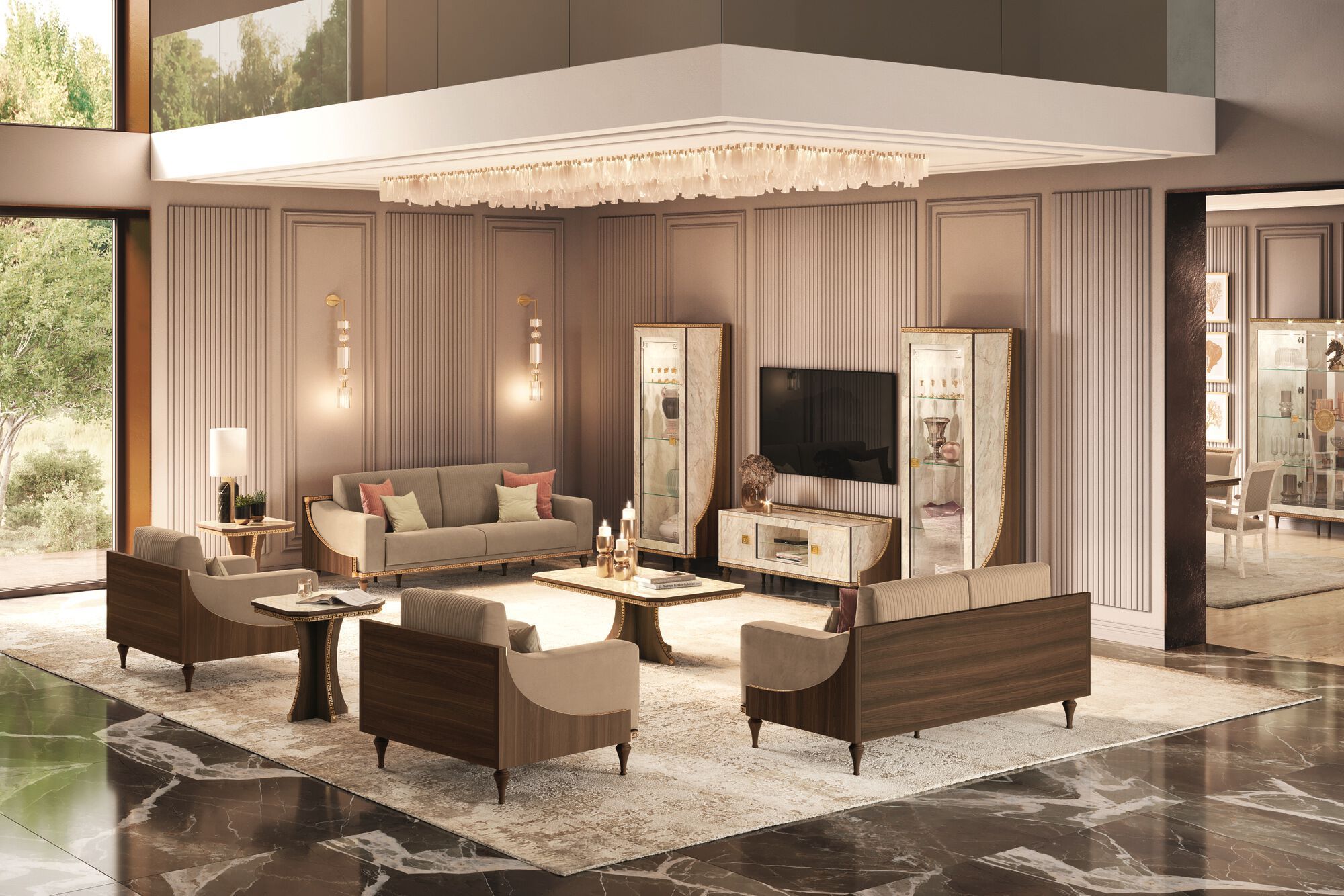 Прямоугольный мраморный журнальный столик Arredoclassic романтика ARCH-00064471 - Вид №1