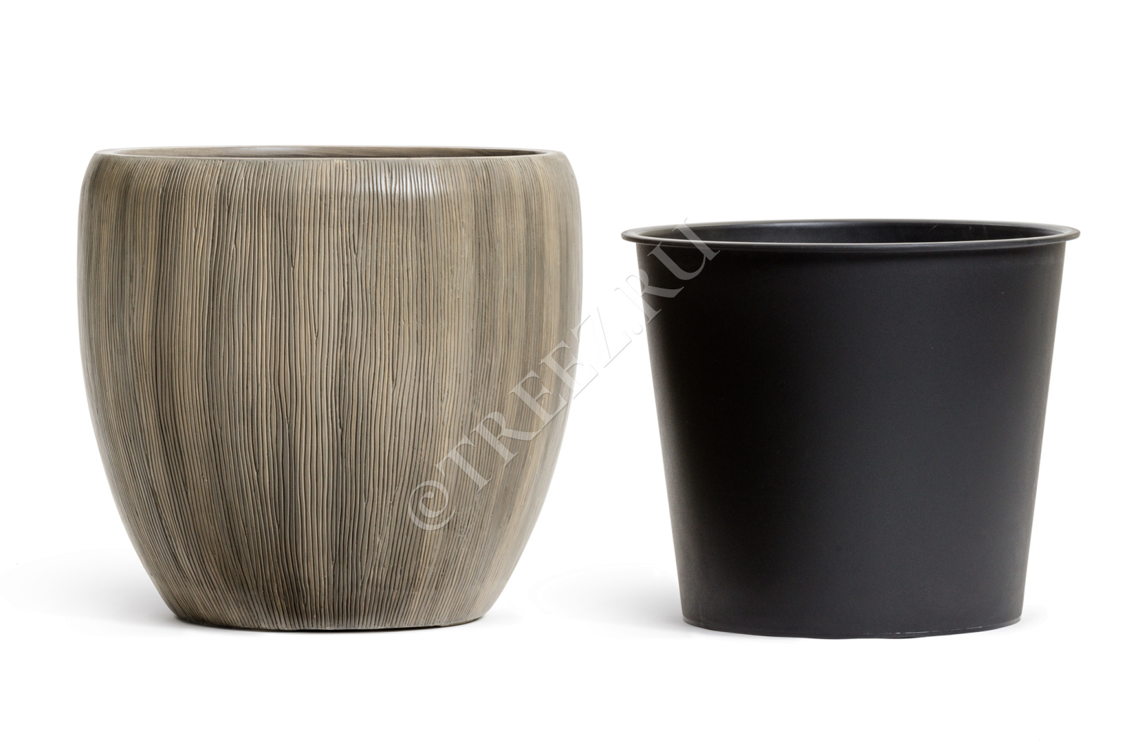 41.3320-06-044-BB-39 Кашпо  Effectory - серия Wow - Конус-Чаша - Капучино Цветочная коллекция  - Вид №3