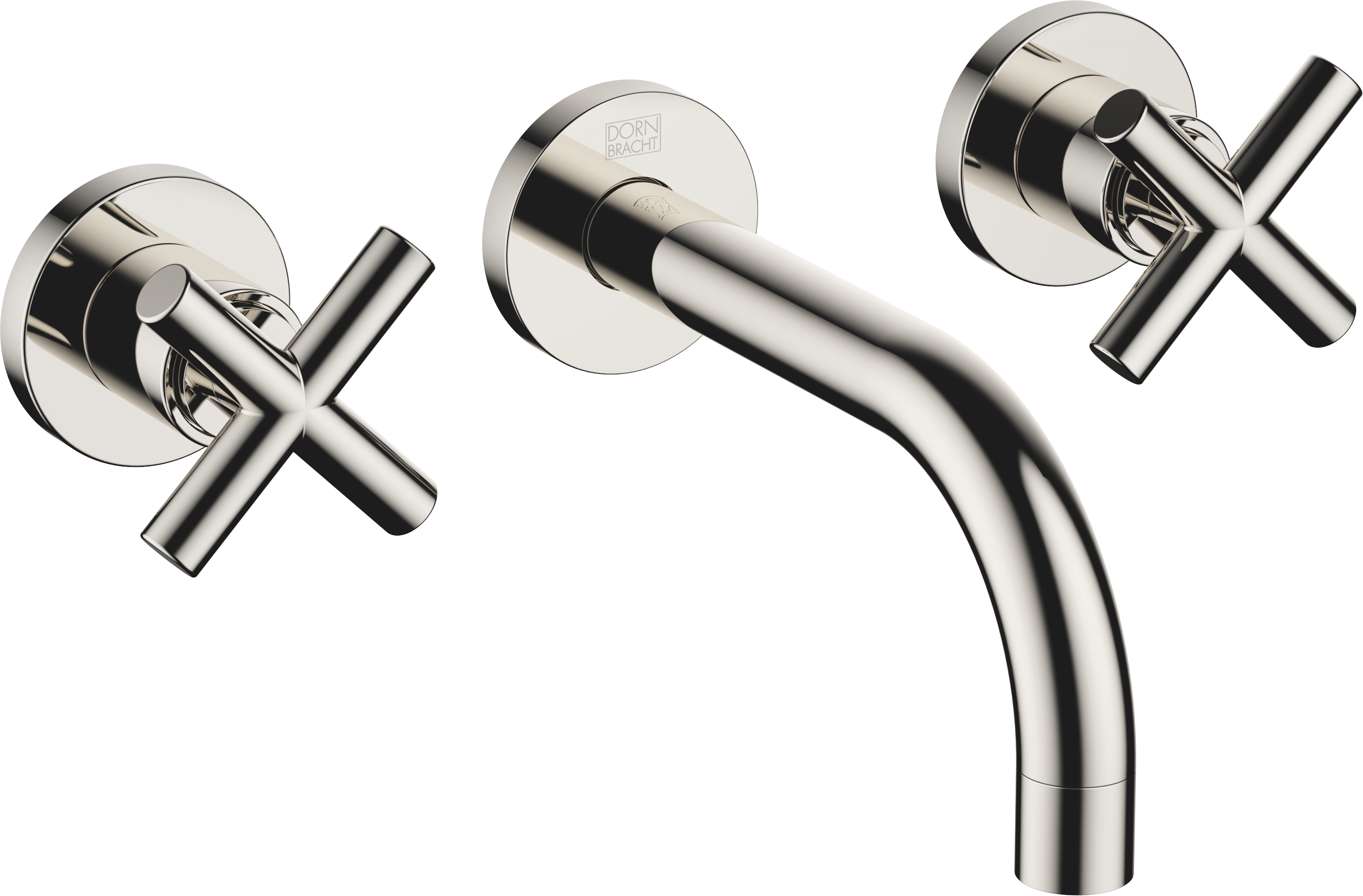 ТАРА Смеситель для раковины настенный без донного клапана - Платиновый 36707892-08