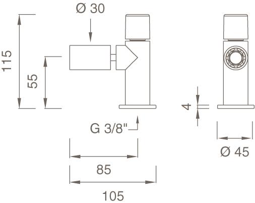 Ceadesign Смеситель для раковины из нержавеющей стали с регулируемым изливом Up & down Udt 01 - Вид №2