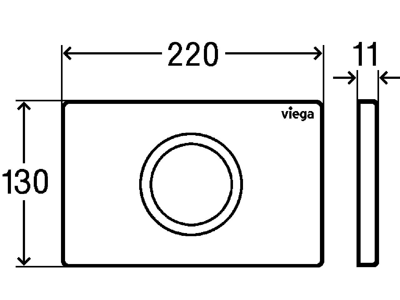 Пластиковая панель управления туалетом Viega Italia Visign ARCH-00094345 - Вид №2