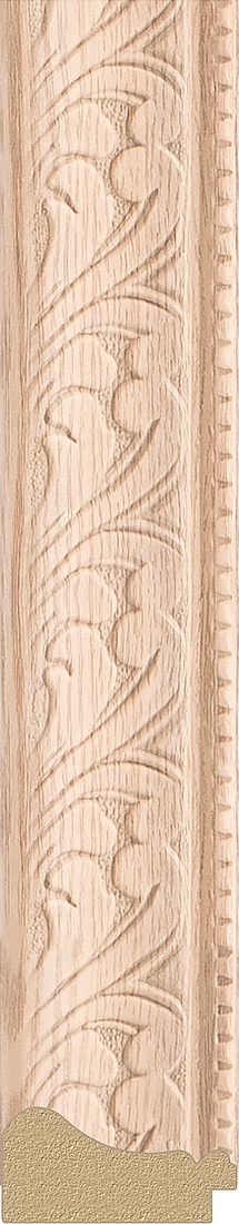 BY 7035 Зеркало в багетной раме - беленый дуб 57 mm EVOFORM Octagon - Вид №3