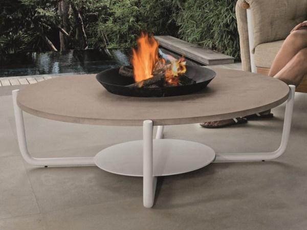 Talenti Круглый садовый столик из мрамора Domino Domtct - Вид №3