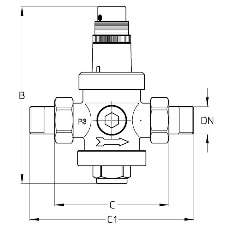 CIMBERIO CIM 1420 34 Редуктор давления латунный CIM 1420 с наружной резьбой  - Вид №1