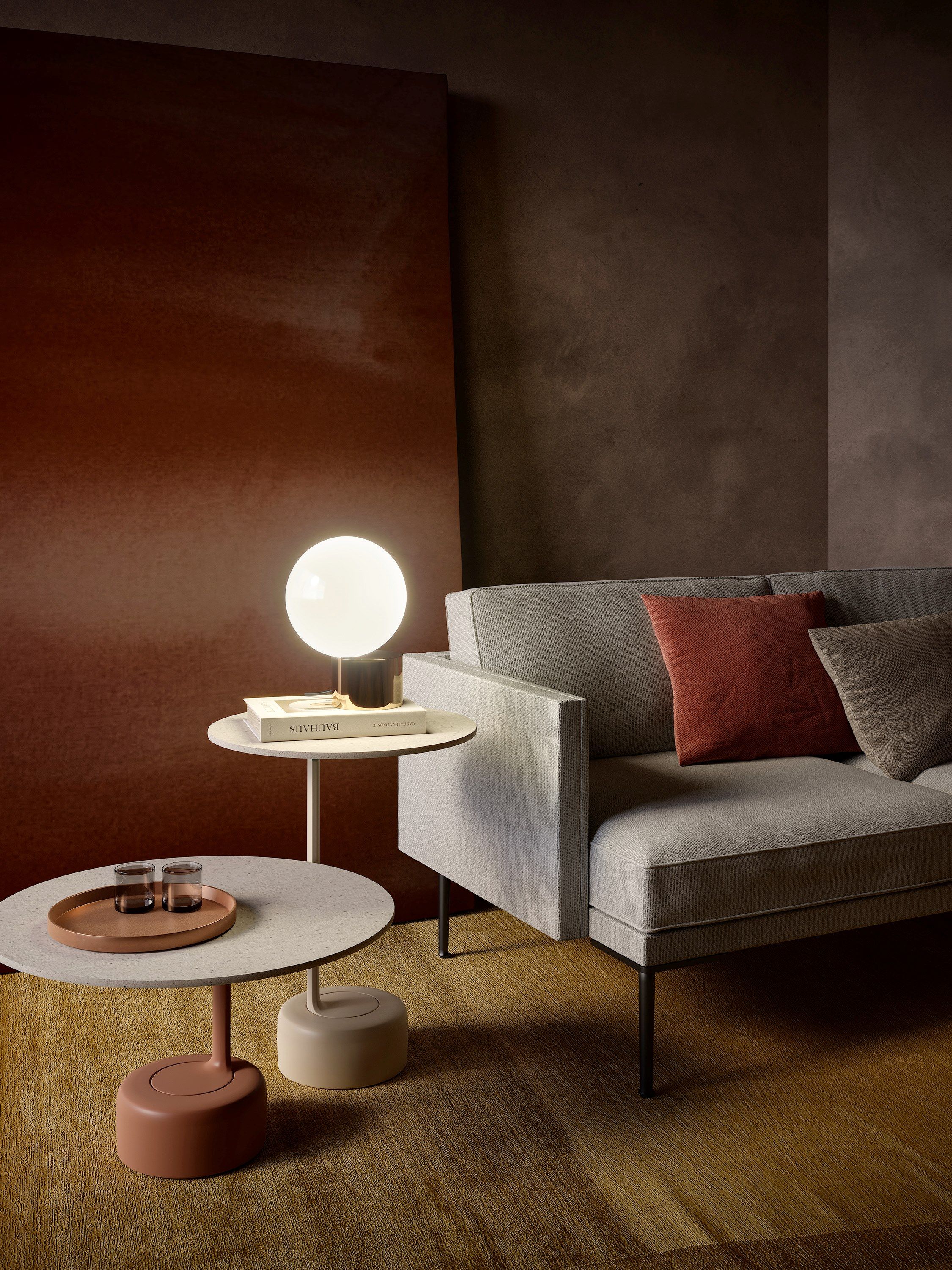 Круглый журнальный столик из керамогранита Arper Oell ARCH-00033355 - Вид №10