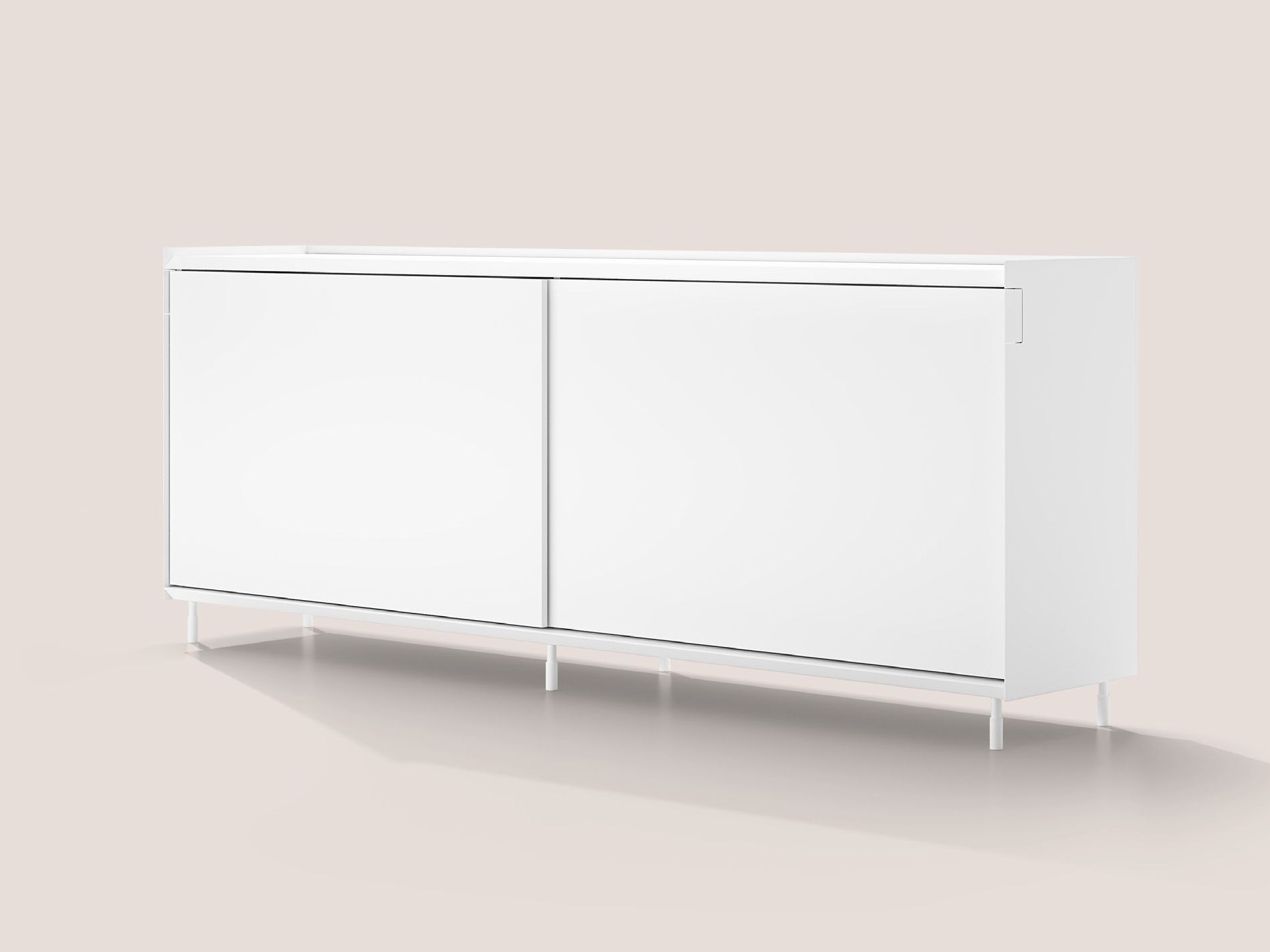 Деревянный шкаф с раздвижными дверями и металлическими боковинами Capo d’Opera Flyer ARCH-00106645