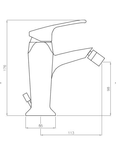 Смеситель на биде однорычажный Cezares LEGEND-BSM2-01 - Вид №1
