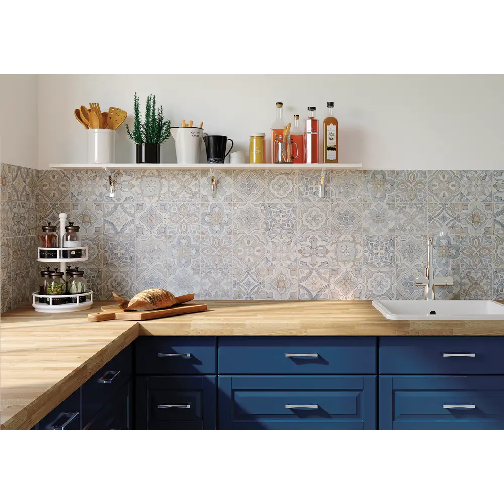 Керамогранит Vitra Newcon Пэчворк 30x60 см 1.08 м² цвет серый STLM-2104018 - Вид №2