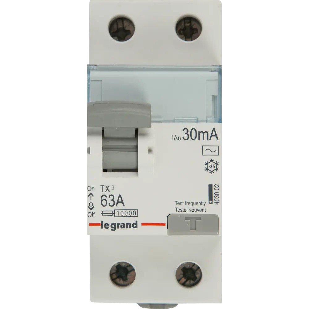 УЗО Legrand TX3 1P N 63 А 30 мА 10 кА AC 403002 STLM-2011906 - Вид №1
