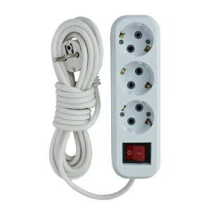 Удлинитель с заземлением Duwi 32045 3 розетки, 3 м, выключатель