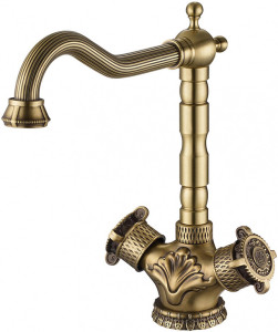 Смеситель ZorG Antic A 3005K-BR для кухонной мойки, бронза