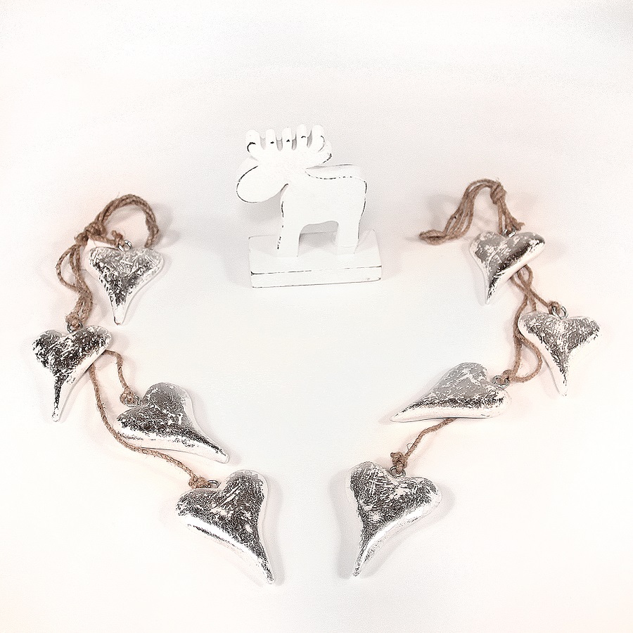Украшение новогоднее на подставке "Олень белый" White reindeer, 15х11х5 см ENJOYME  253098 Серебро  - Вид №3