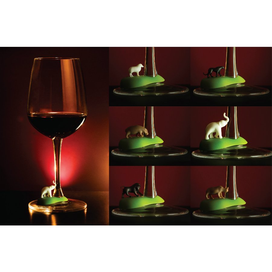 Маркеры для бокалов разноцветные Hot Wine QUALY ДИЗАЙНЕРСКИЕ 00-3880625 Бежевый;зеленый;коричневый;разноцветный  - Вид №1