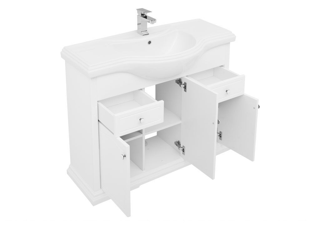 Тумба с раковиной Aquanet Лагуна Классик 105 белый 0020130400188365 - Вид №3