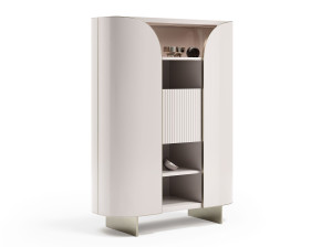 Кожаный шкаф с распашными дверцами