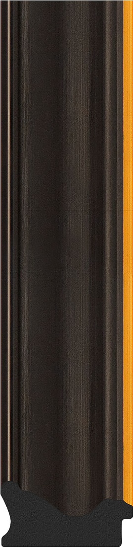 BY 4530 Зеркало с гравировкой в багетной раме - черное дерево с золотом 71 mm EVOFORM Exclusive-G - Вид №3