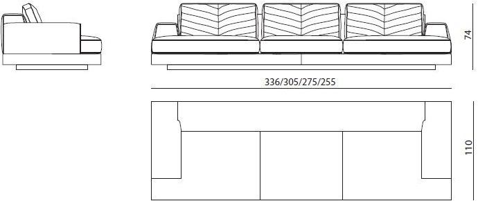 Visionnaire 4-х местный модульный диван из ткани sun-id-1349418 - Вид №2