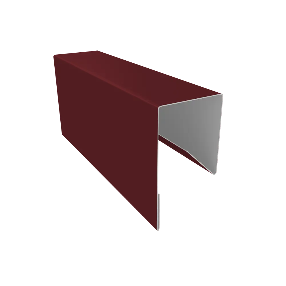 П-планка для профнастила C8 2 м 0.4 мм RAL 3005 красный Santreyd STLM-2016628