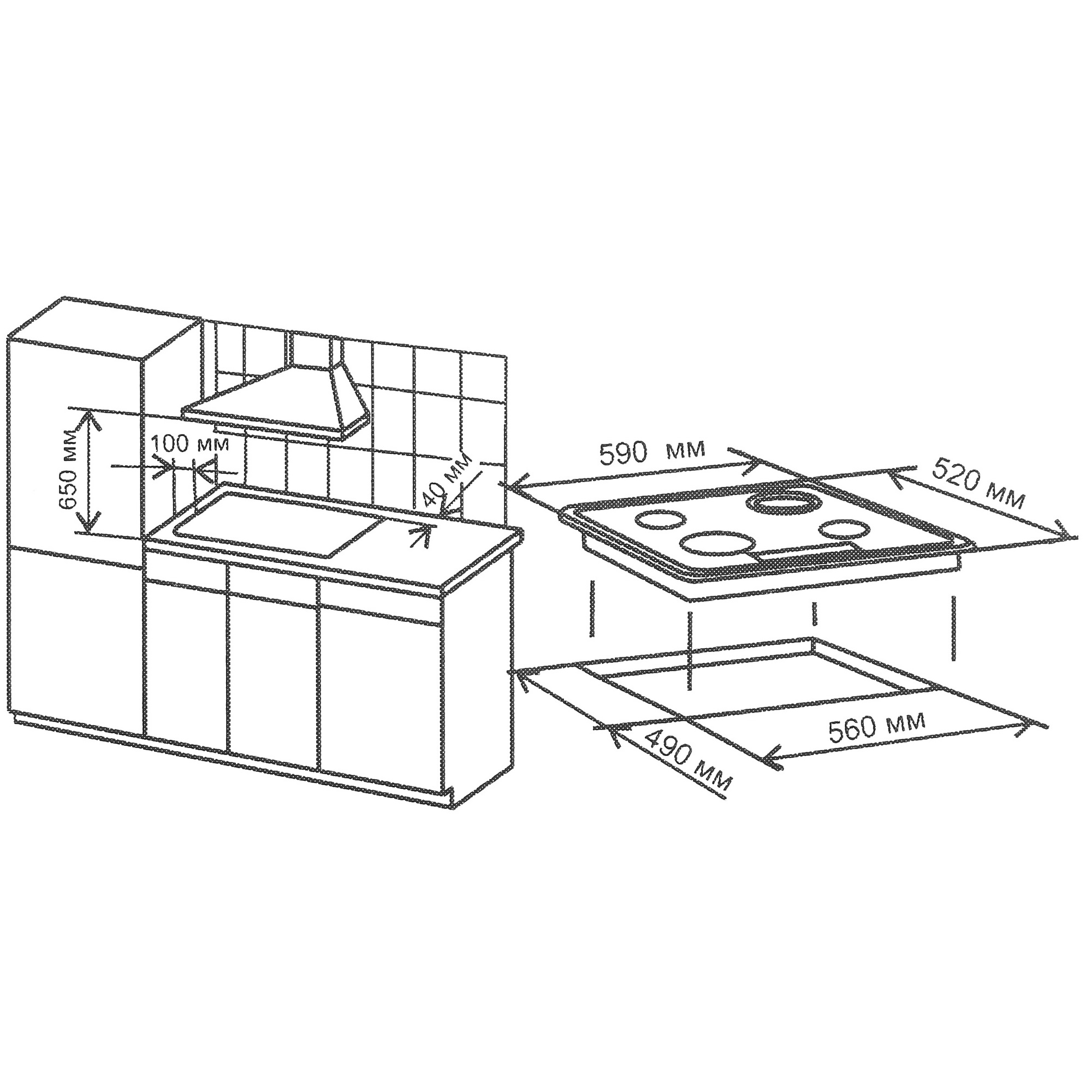 9032590 Электрическая варочная поверхность De Luxe 595204.04эвс-010 STDN-0001407 - Вид №5
