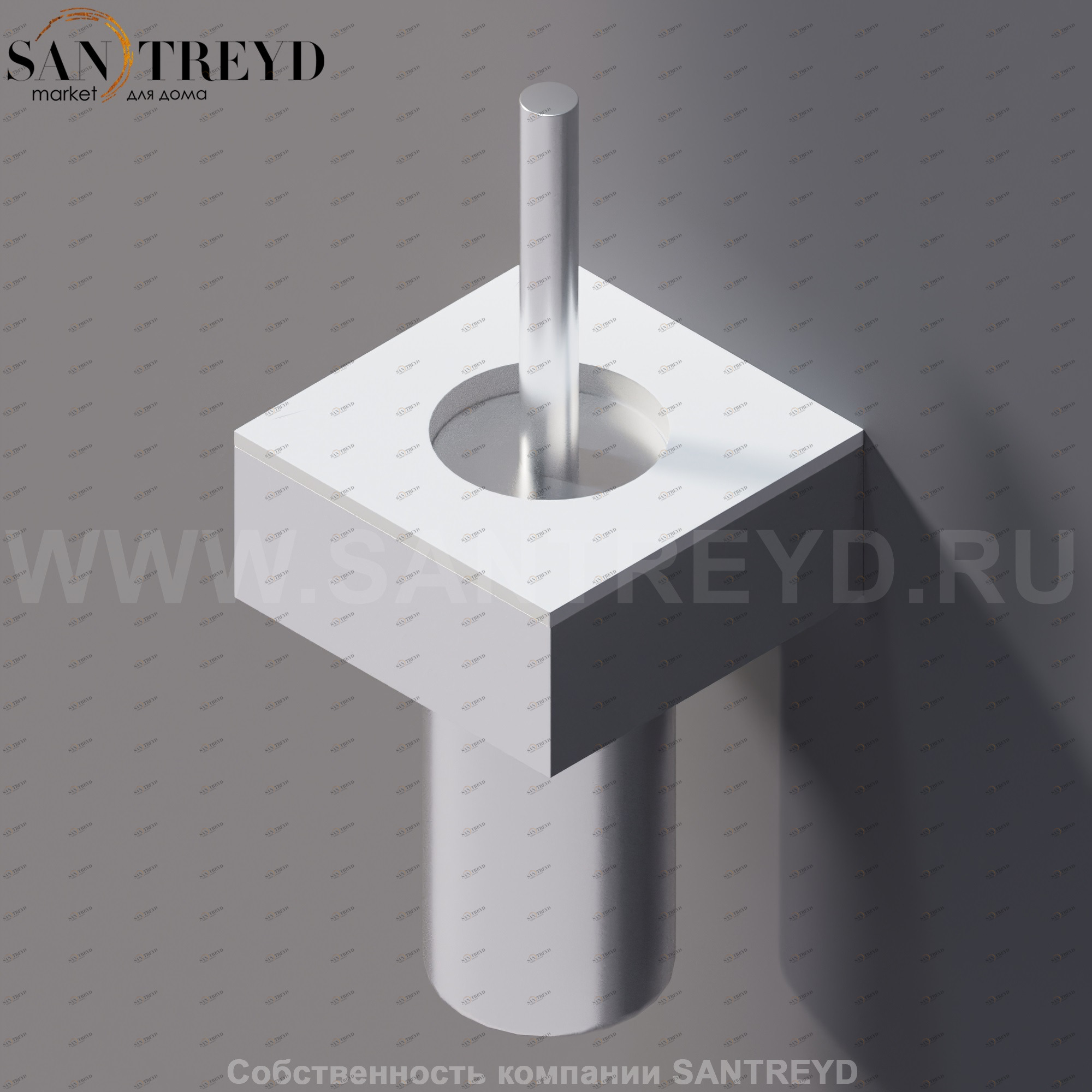 Agape 369 Туалетный ёрш хромированный сатин A369215SPZ