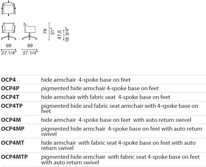 Cappellini Поворотный офисный стул Cap chair sun-id-1460000 - Вид №3
