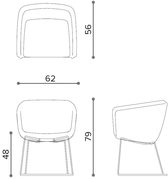 True Design Мягкое кресло-санки с подлокотниками Arca Aa 5095 - Вид №6