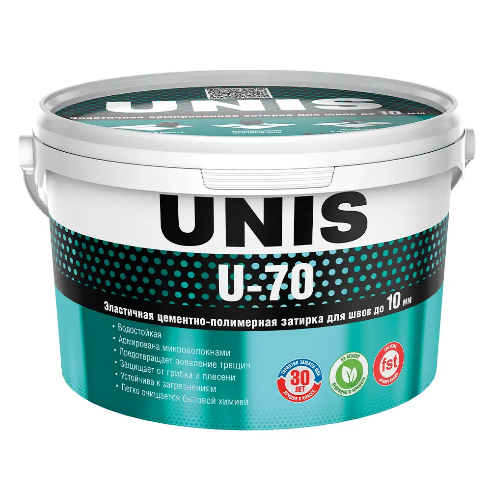 Затирка цементно-полимерная U-70 цвет асфальт 2 кг Unis STLM-2029059 - Вид №2