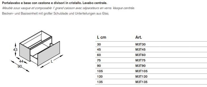 ARTELINEA Тумба под умывальник из эмалированного хрусталя с дверцей и ящиками  Al 583  - Вид №6