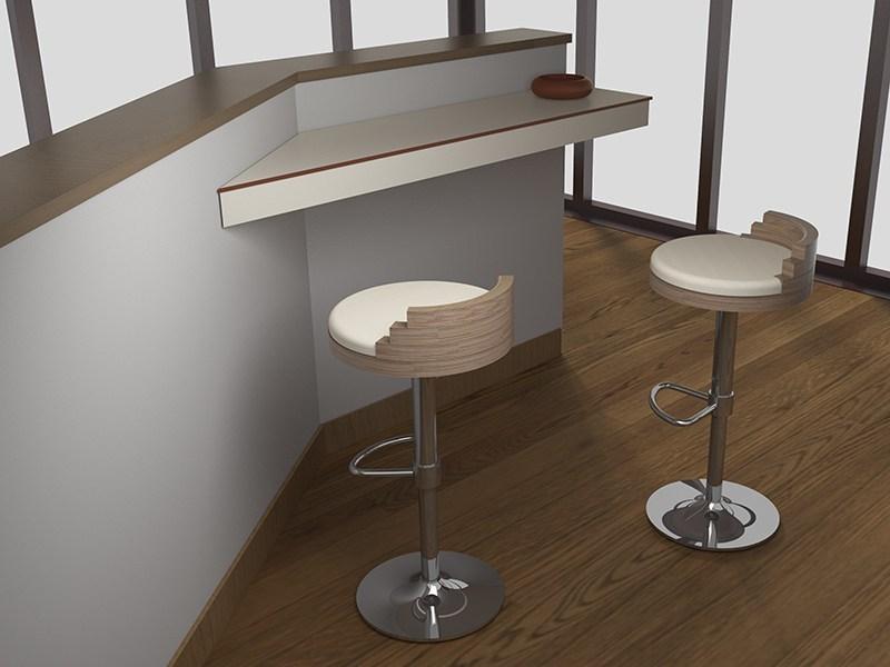 Zuri Design Высокий табурет с подставкой для ног  00700  - Вид №4