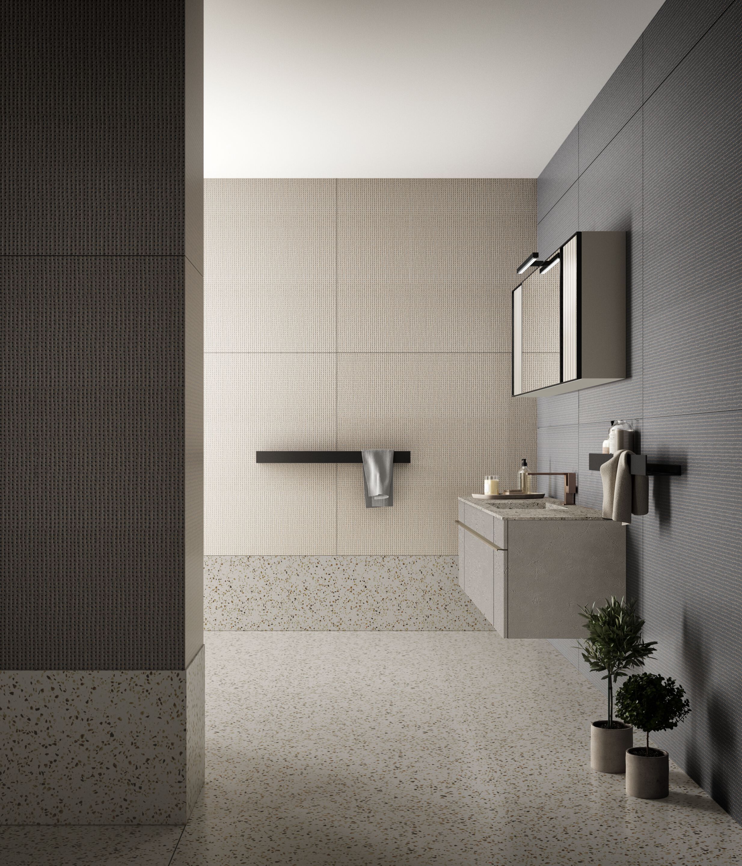 Подвесной туалетный столик с выдвижными ящиками и зеркалом Birex Sidéro ARCH-00025856