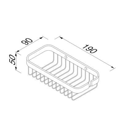 Металлическая душевая настенная мыльница Geesa корзина ARCH-00056461 - Вид №8