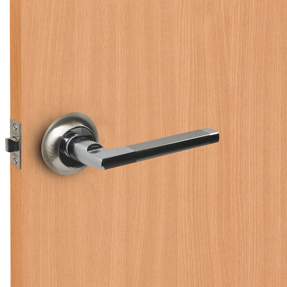 Дверные ручки Punto Polo с запиранием комплект цвет никель/хром STLM-2198127 - Вид №5