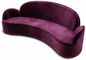 Scarlet Splendour Изогнутый 3-местный тканевый диван Strings St03