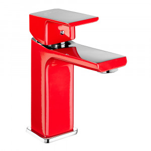 103308989  Смеситель для умывальника Tiera - Красный-Хром