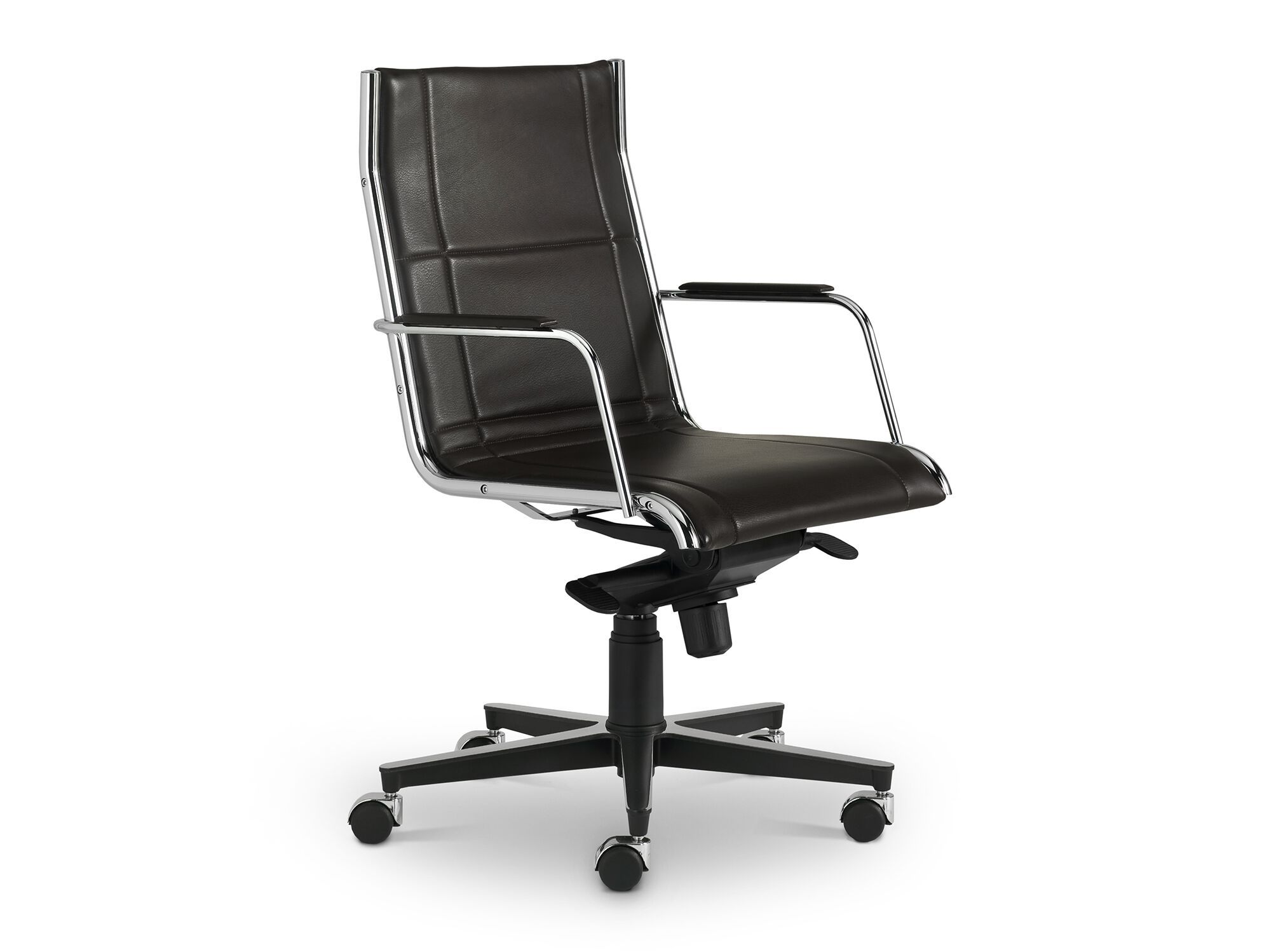 Кожаное вращающееся офисное кресло с колесами i 4 Mariani ARCH-00062682 - Вид №2