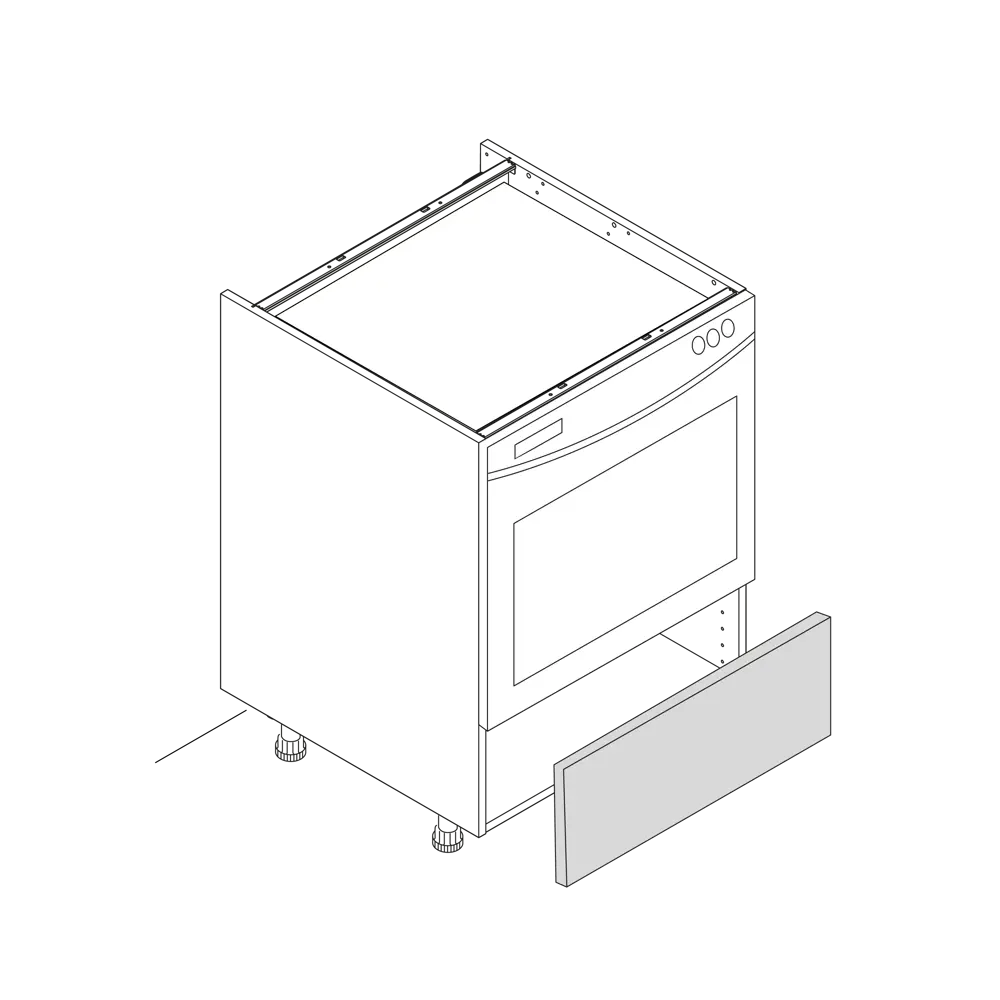 Фасад Delinia ID Аша для духового шкафа - серый глянец 44.7×16.7 см 85036544 STLM-0057837 - Вид №9