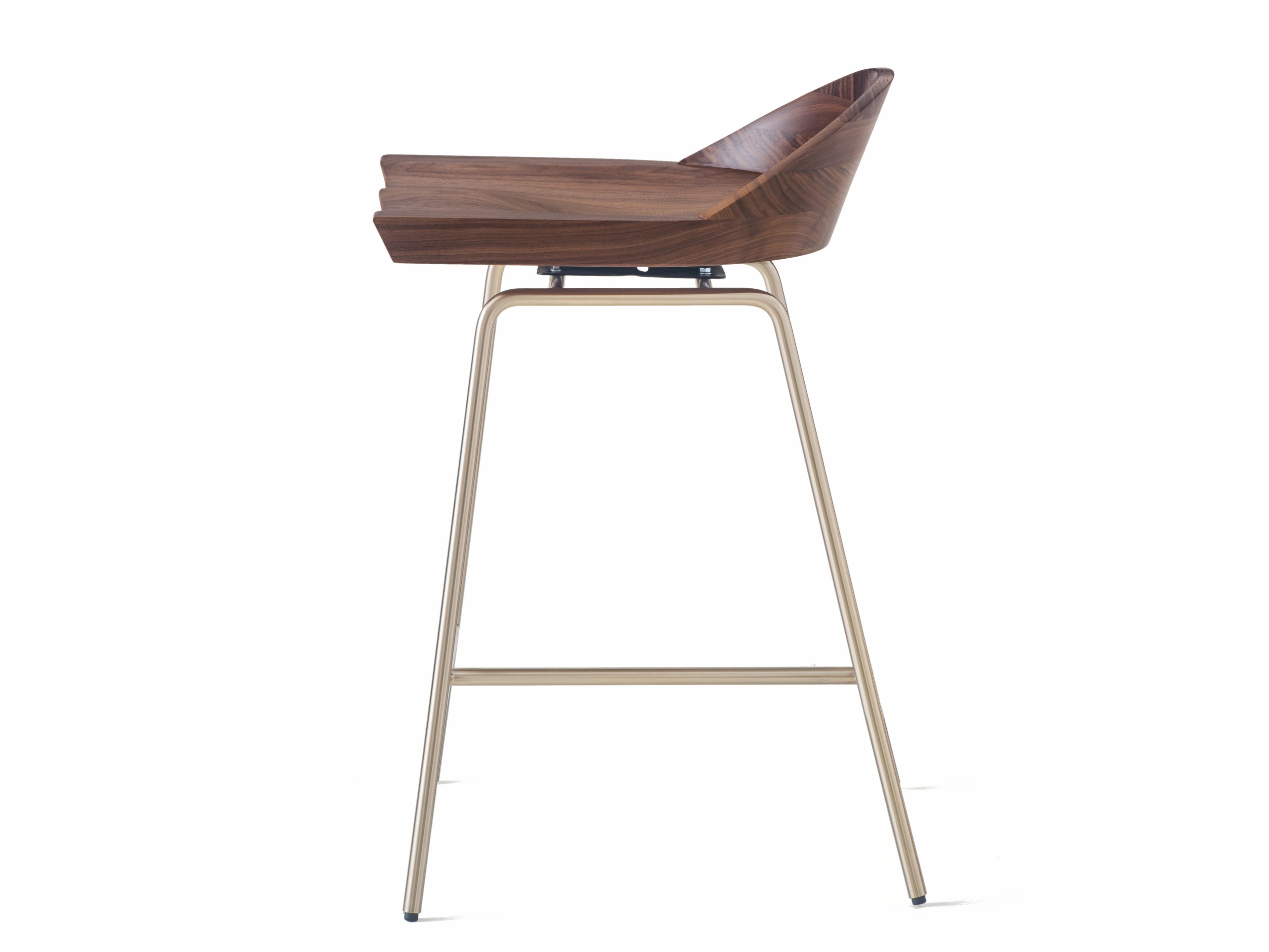 Стальной и деревянный стул со спинкой BassamFellows Шпиндель ARCH-00126946 - Вид №2