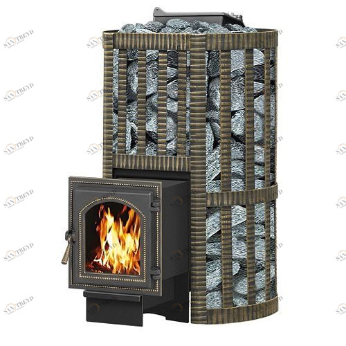 Печь для бани Везувий Ураган Ковка 28 (270) с закрытой каменкой 3734
