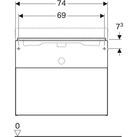 841362000 Шкафчик для раковины Geberit iCon, с двумя выдвижными ящиками Geberit  - Вид №21